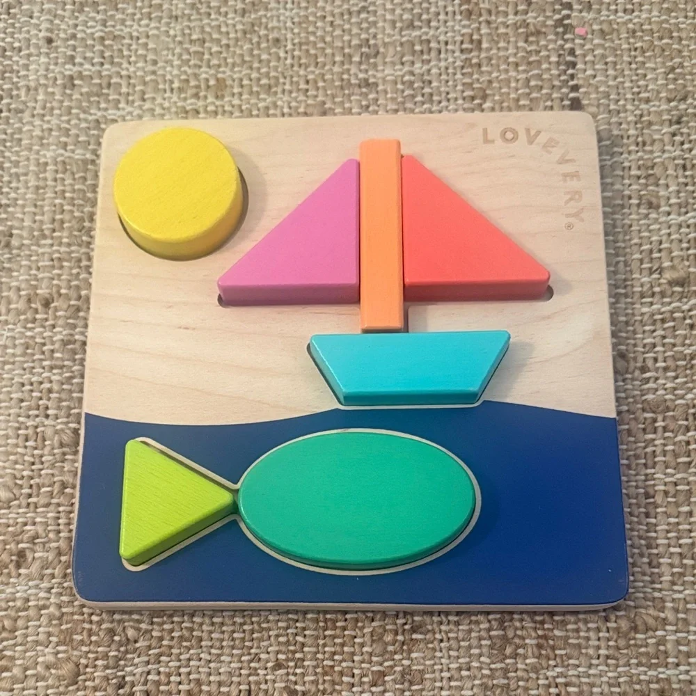 Lovevery Colorful Double Sided Wooden Puzzle for Kids The Helper Playkit